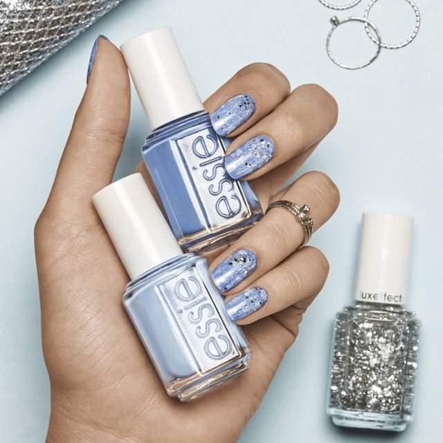 art sur ongles snowfall sparkle