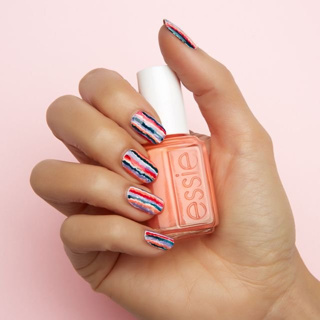 blurred lines nail art
