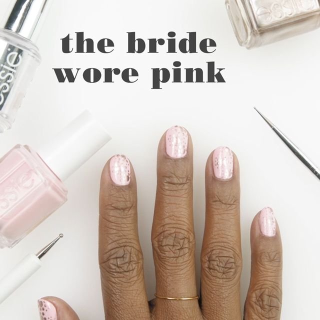the bride wore pink nail art