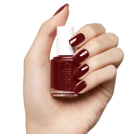 berry naughty - creamy, dark red nail polish, color & lacquer - essie