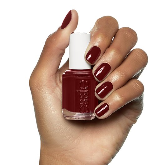 berry naughty - creamy, color nail lacquer - polish, essie red dark 