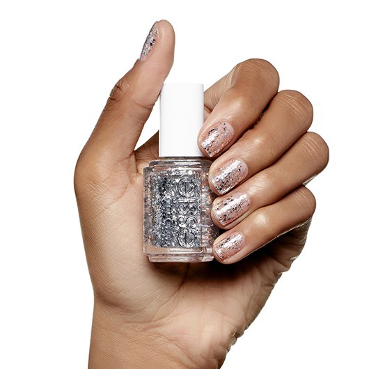 set in stones - silver glitter nail polish & nail color - essie | Nagellacke