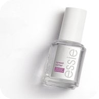Essie Speed Setter quick dry top coat against light grey background.