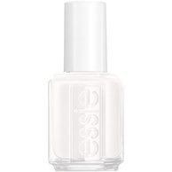 embossed bottle of essie nail polish in the shade stay fluid against a white background