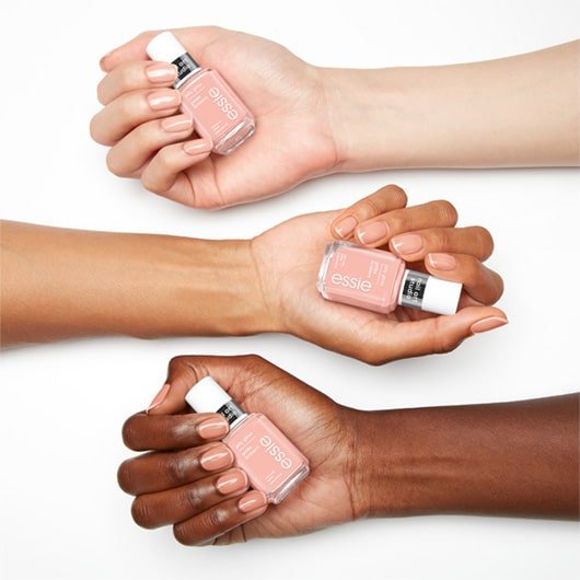 charm to stable nude nail polish on 3 skintones