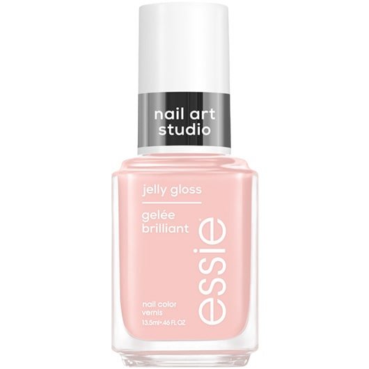 A bottle of charm to stable nude nail polish on white background