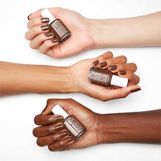 sepia retreat nude nail polish on 3 skintones