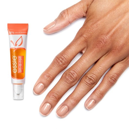 hand with essie cuticle oil package